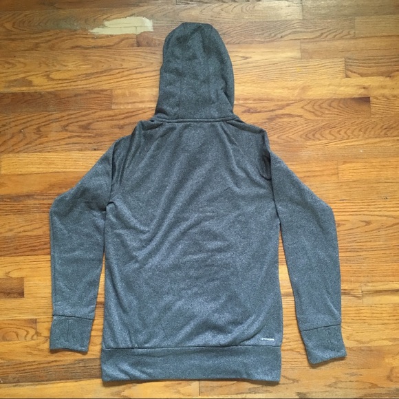 adidas Ultimate Hoodie Dark Grey & Pink Size Small - Picture 6 of 7